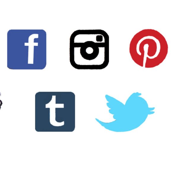 Social Media Icons Rubber Stamp set Phone app Ipad icon social networking - Picture 13 of 16